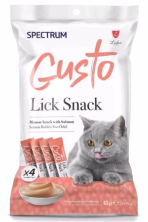 Spectrum Gusto Somonlu Sıvı Kedi Ödül Maması 15gr(4lü) - Görsel 2