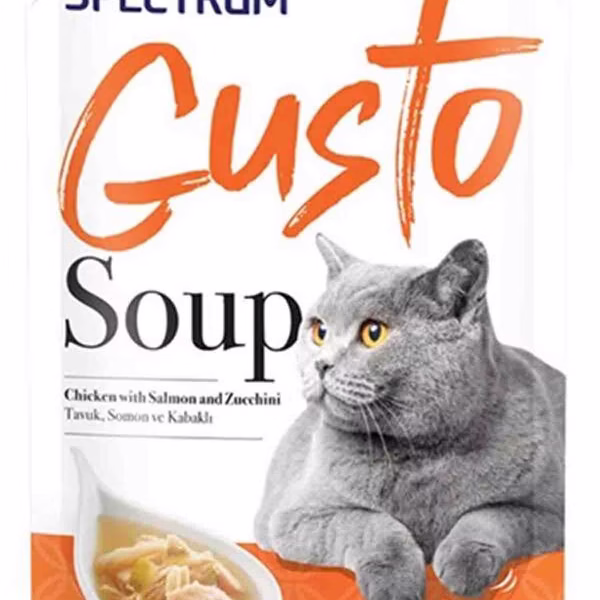 Spectrum Gusto Tavuklu Somon Balıklı ve Kabaklı Kedi Çorbası 50gr