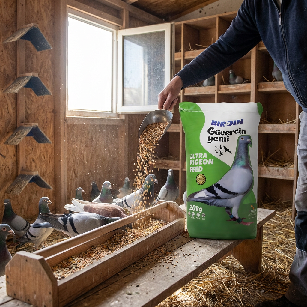 BIRDIN GÜVERCİN YEMİ KONDÜSYON 20 KG kullanım görseli