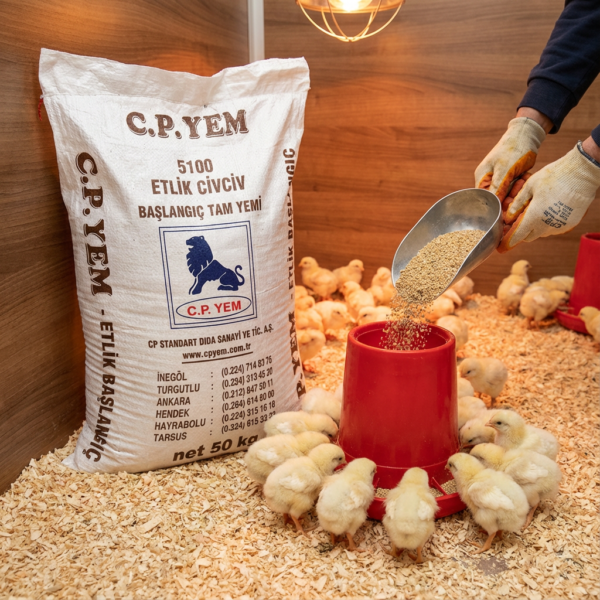 C.P ETLİK CİVCİV YEMİ BAŞLANGIÇ GRANÜL kullanım görseli