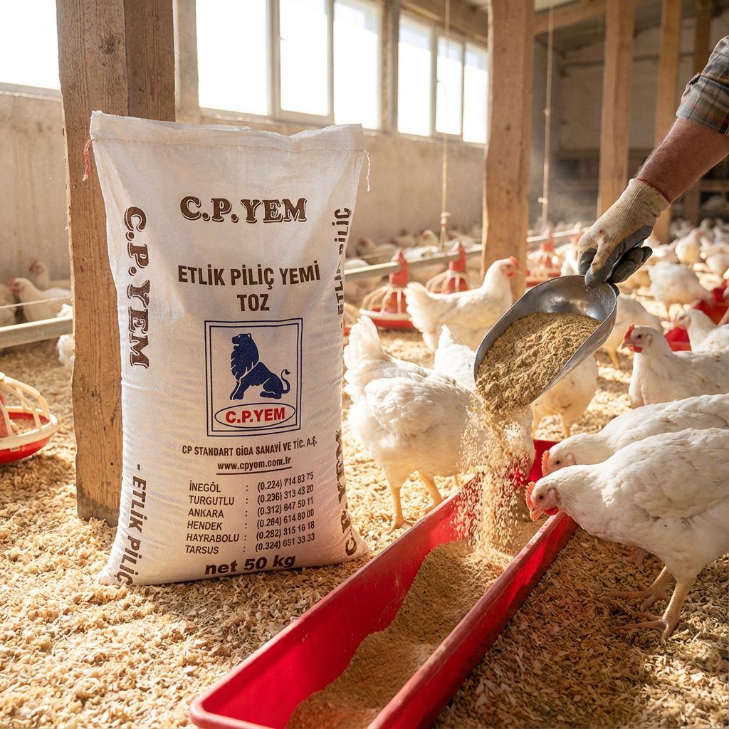 C.P ETLİK PİLİÇ YEMİ TOZ kullanım görseli