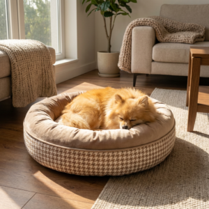 CHAKIE TAY TÜYÜ SİMİT YATAK - EVCİL HAYVAN LUX SİMİT YATAK kullanım görseli