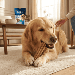 Dentastar / Çiğnemelik Diş Çubukları Büyük Irk Yetişkin Köpek Ödül Maması kullanım görseli