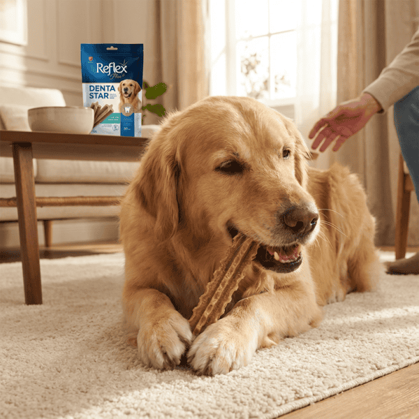 Dentastar / Çiğnemelik Diş Çubukları Büyük Irk Yetişkin Köpek Ödül Maması kullanım görseli