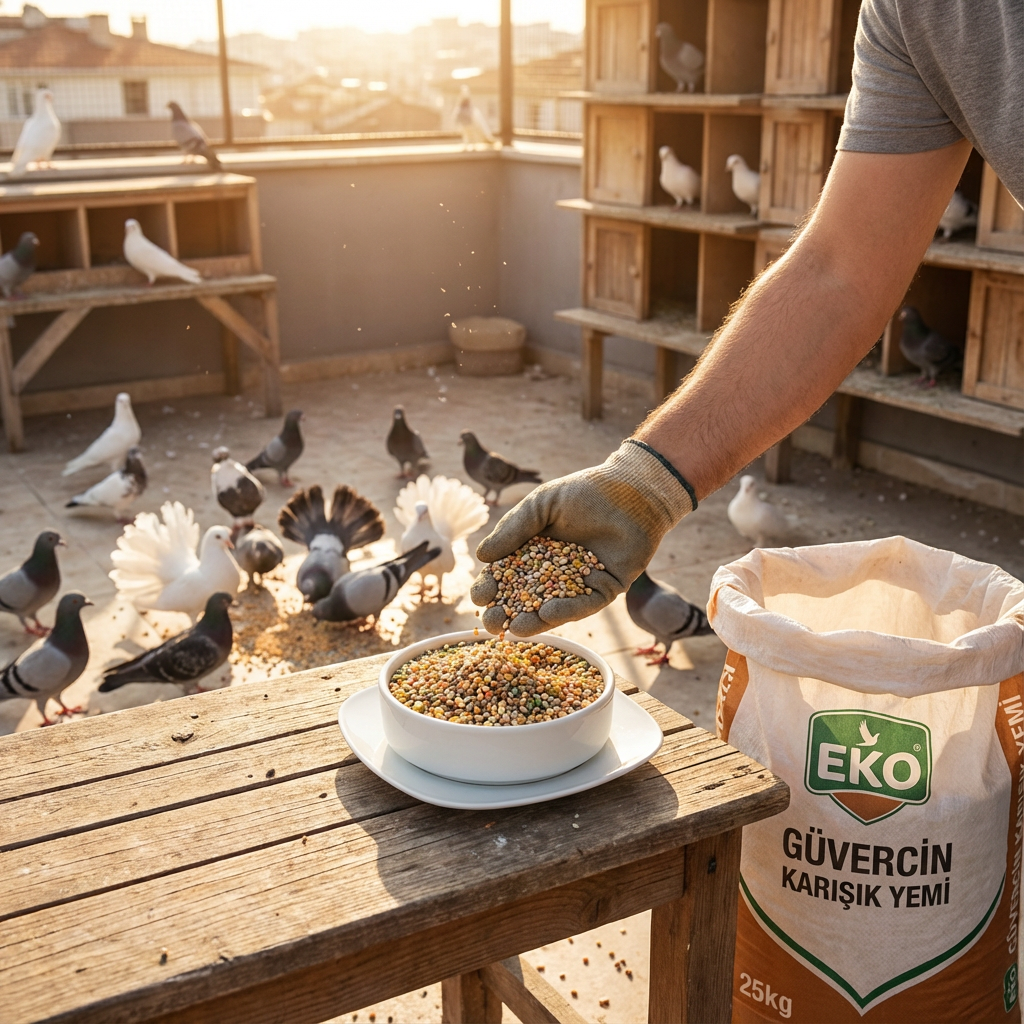EKO GÜVERCİN KARIŞIK YEMİ 25 KG kullanım görseli