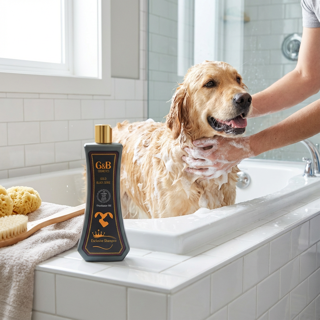 G&B EXCLUSİVE PET ŞAMPUAN 370ML kullanım görseli