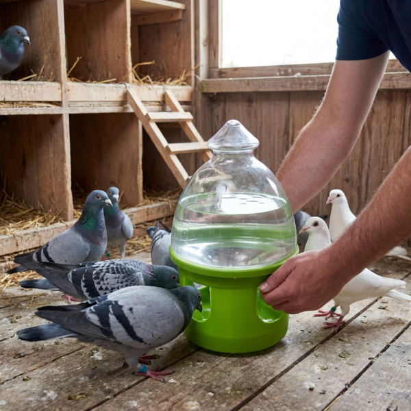 GÜVERCİN SULUĞU 1.5 LT ŞEFFAF kullanım görseli