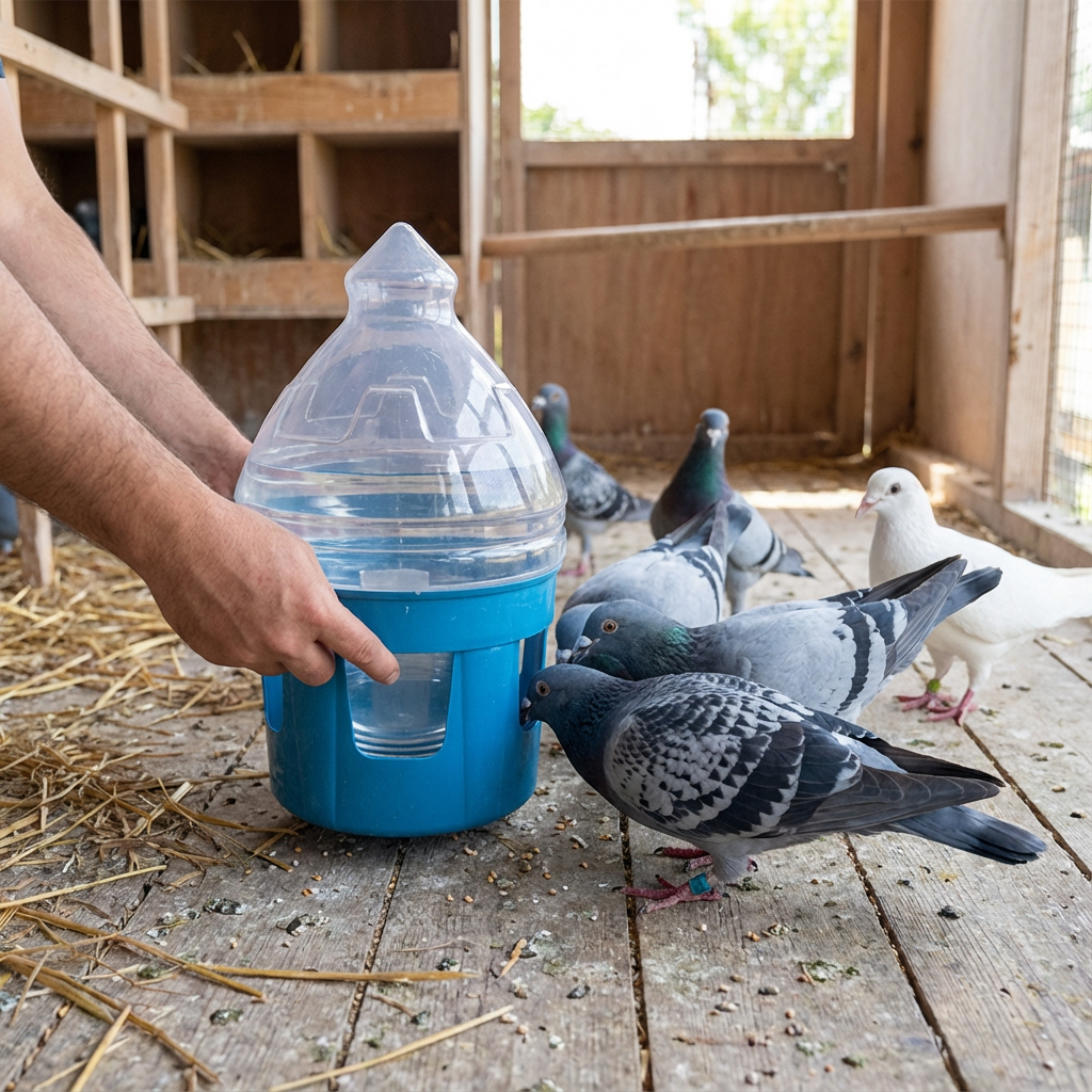 GÜVERCİN SULUĞU 3LT ŞEFFAF kullanım görseli