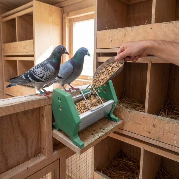 GÜVERCİN YEMLİĞİ 15 CM METAL kullanım görseli