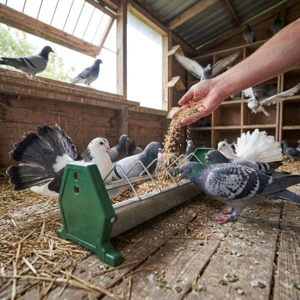 GÜVERCİN YEMLİĞİ 25 CM METAL kullanım görseli