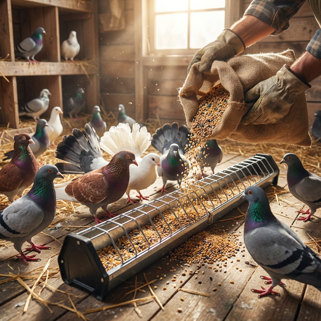 GÜVERCİN YEMLİĞİ 75 CM METAL kullanım görseli