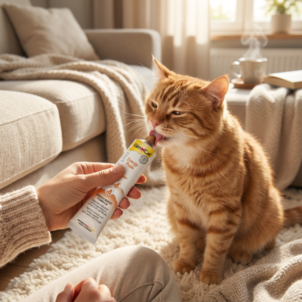 Gimcat Energy Paste Enerji Ve Canlılık Verici Kedi Macunu 50 gr kullanım görseli