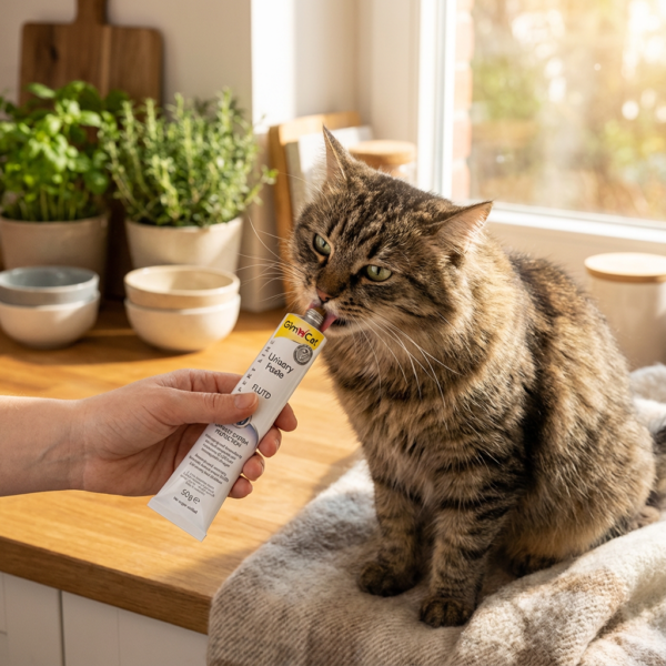 Gimcat İdrar Taşı Giderici Kedi Macunu 50 gr kullanım görseli