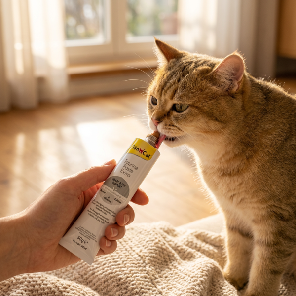 Gimcat Kedi Macunu Taurin Paste Extra 50 gr kullanım görseli