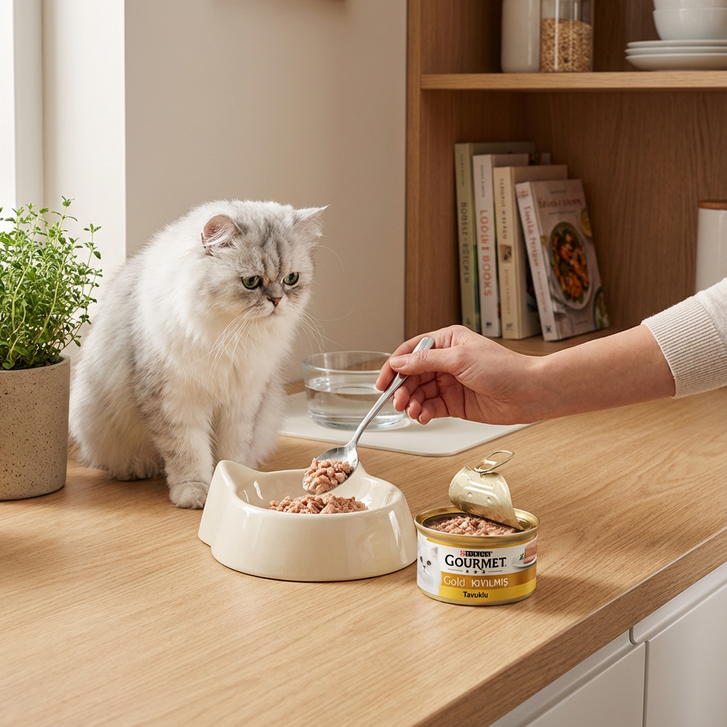 Gourmet Kıyılmış Tavuklu Yaş Kedi Maması 85 gr kullanım görseli