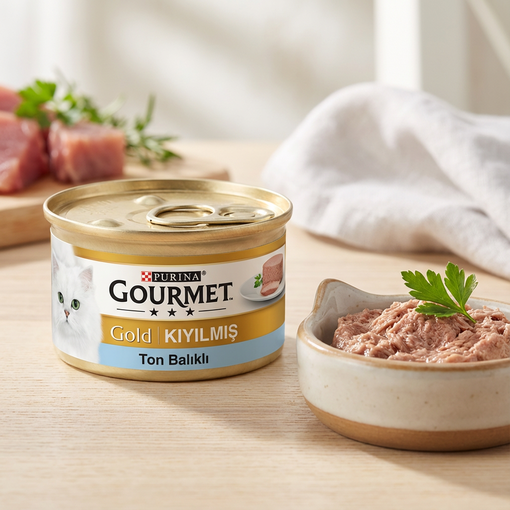 Gourmet Kıyılmış Ton Balıklı Yaş Mama 85 Gr 1 Adet kullanım görseli
