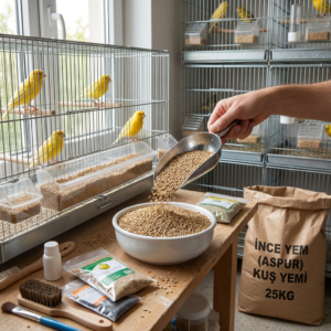 İNCE YEM (ASPUR) KUŞ YEMİ 25KG kullanım görseli