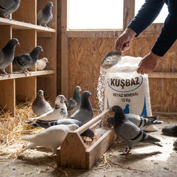 KUŞBAZ BEYAZ MİNERAL 15 Kg Çuval kullanım görseli