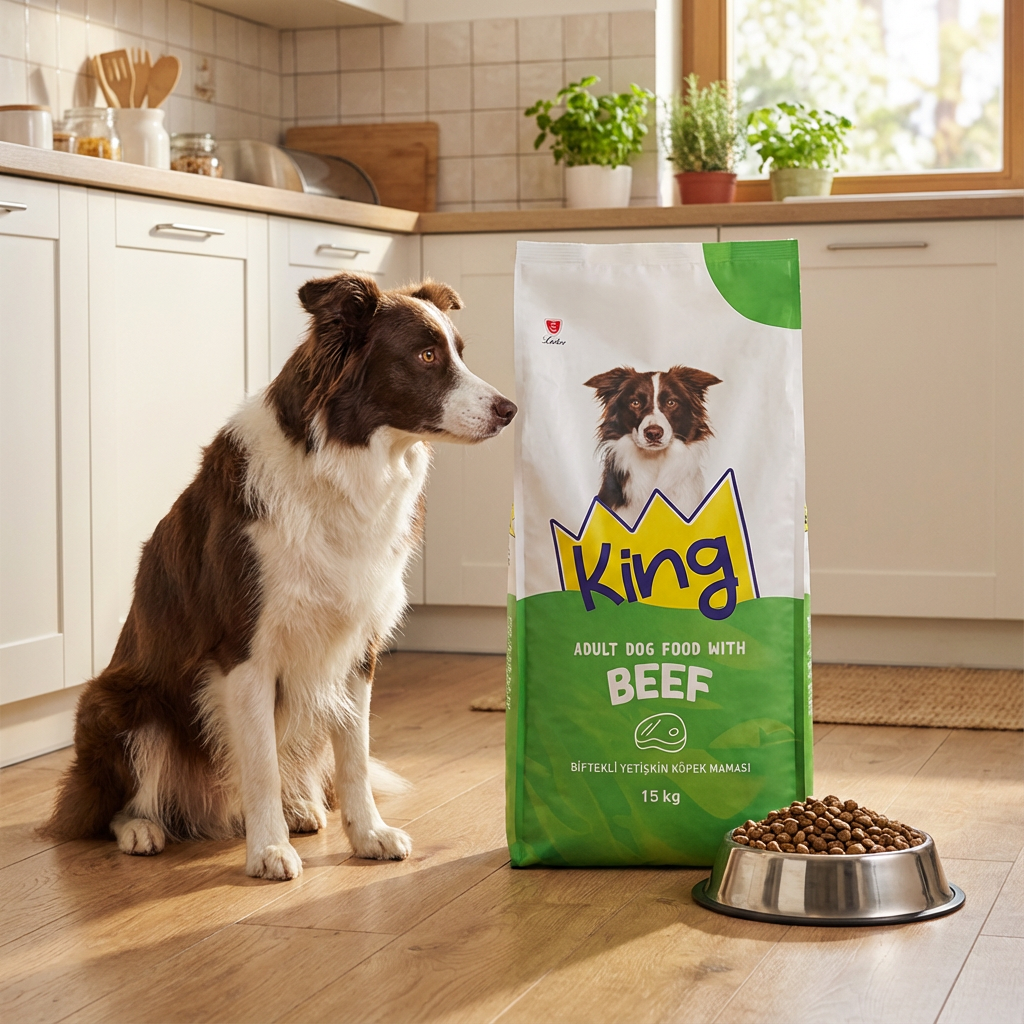 King Biftekli Yetişkin Köpek Maması 15 kg kullanım görseli