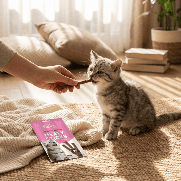 Meaty Sticks / Yavru Kediler için Hindi Etli Çubuk kullanım görseli