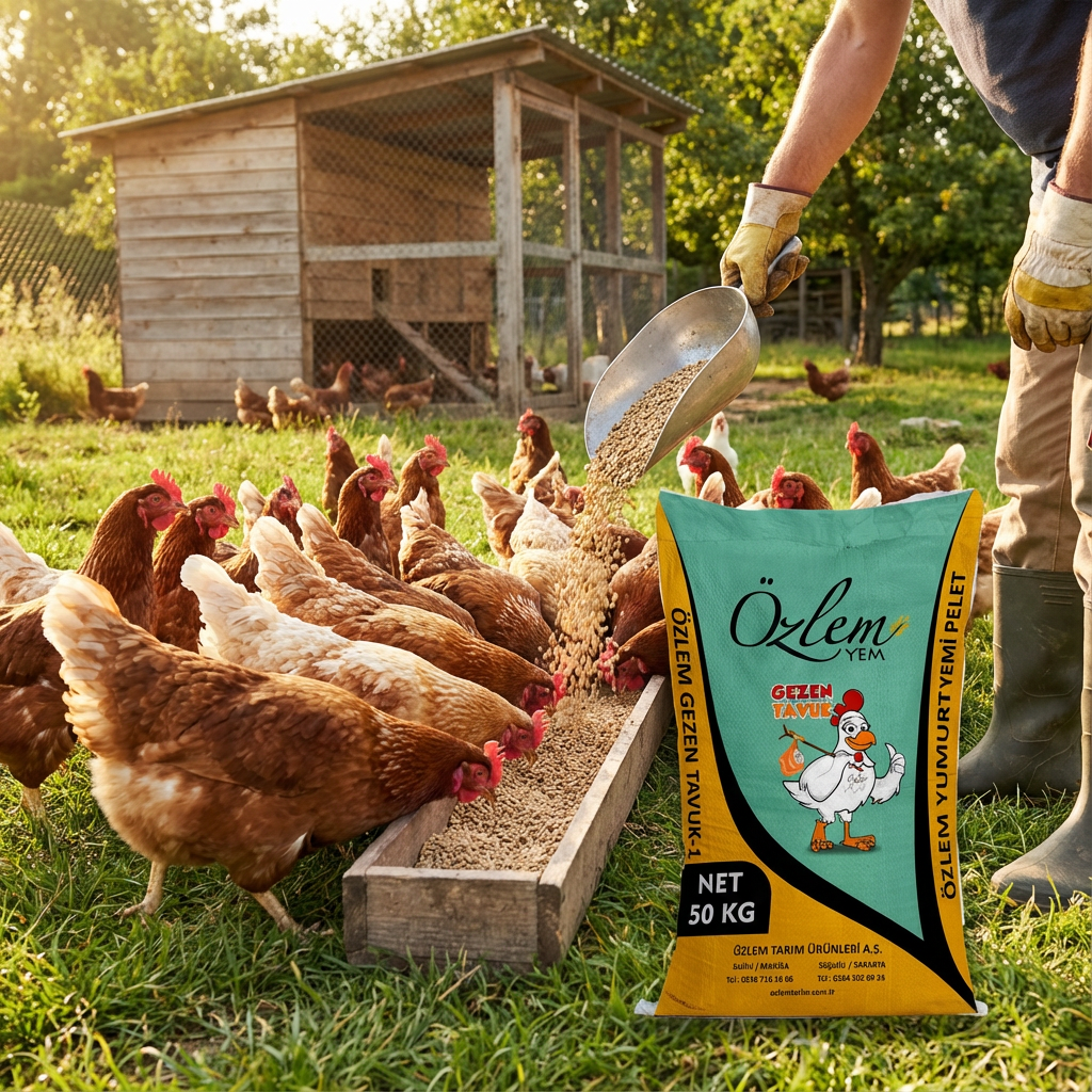 ÖZLEM GEZEN 2 YUMURTA YEMİ PELET 50 Kg kullanım görseli