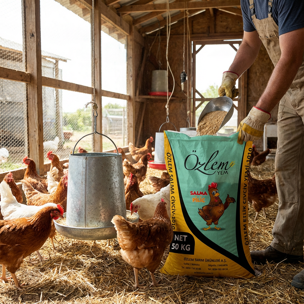 ÖZLEM PİLİÇ BÜYÜTME YEMİ GRANÜL 50 Kg kullanım görseli