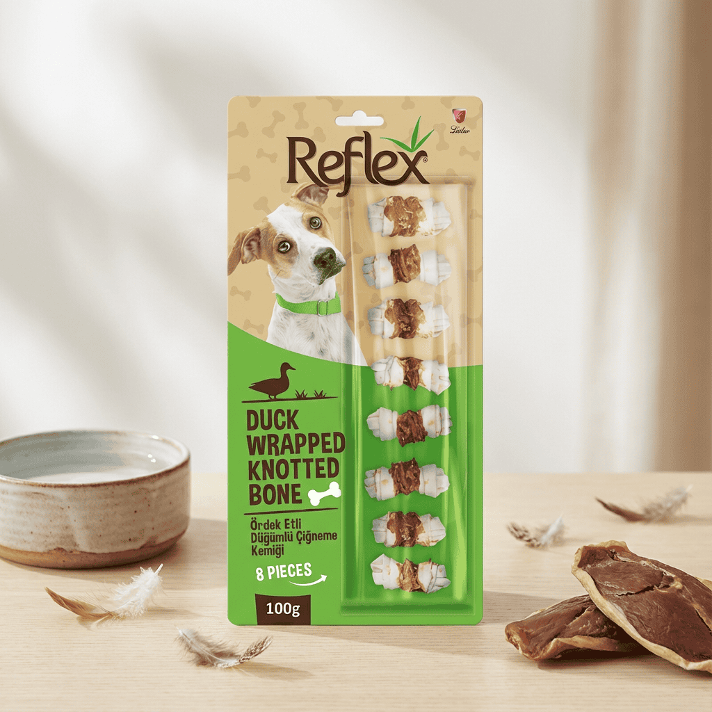 Ördek Etli Düğümlü Çiğneme Kemiği 100G kullanım görseli