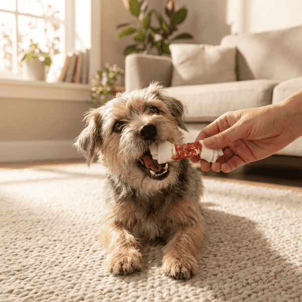 Ördek Etli Düğümlü Çiğneme Kemiği 40G kullanım görseli