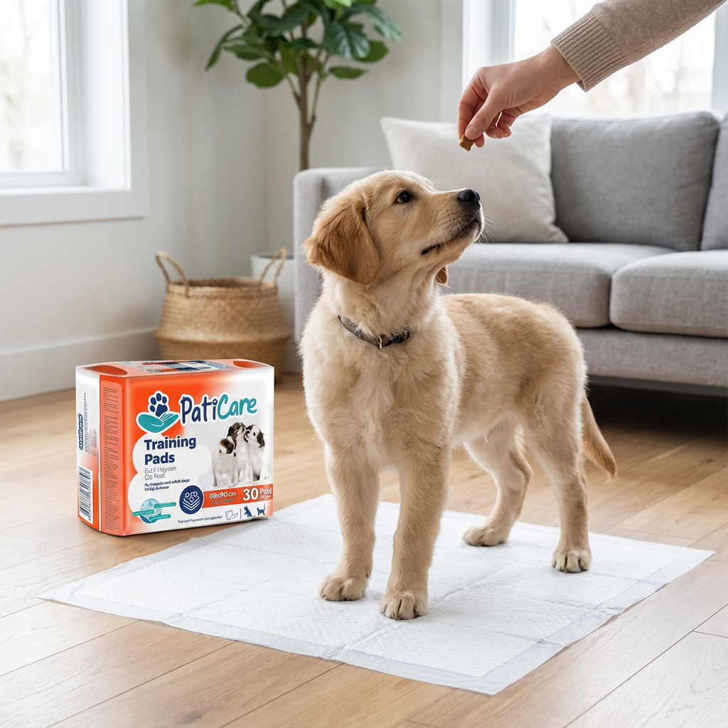 PATİ CARE ALIŞTIRMA PEDİ 60*90CM kullanım görseli