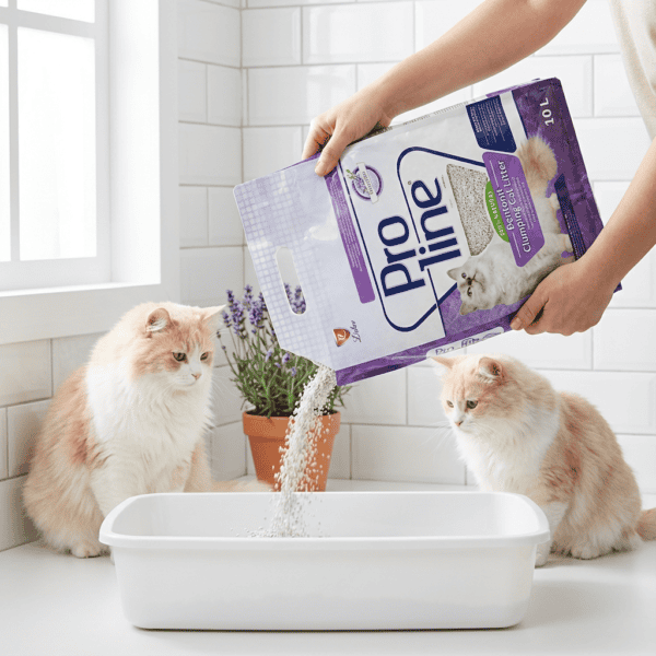 Proline Bentonit Lavanta Kokulu Kedi Kumu 10 lt kullanım görseli