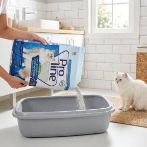 Proline Parfümsüz Bentonit Kedi Kumu 10 lt kullanım görseli