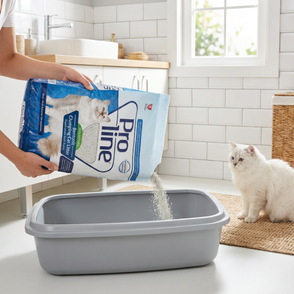 Proline Parfümsüz Bentonit Kedi Kumu 10 lt kullanım görseli