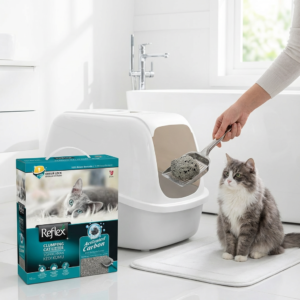 Reflex Aktif Karbonlu Topaklanan Kedi Kumu 10 lt kullanım görseli