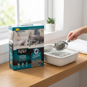 Reflex Aktif Karbonlu Topaklanan Kedi Kumu 10 lt kullanım görseli