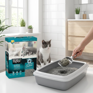 Reflex Aktif Karbonlu Topaklanan Kedi Kumu 10 lt kullanım görseli
