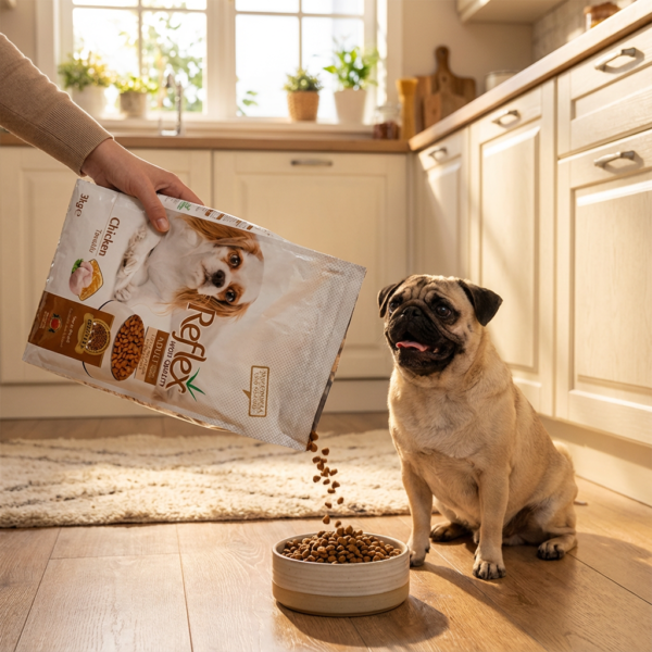 Reflex Küçük Irk Tavuklu Yetişkin Köpek Maması 3 kg kullanım görseli