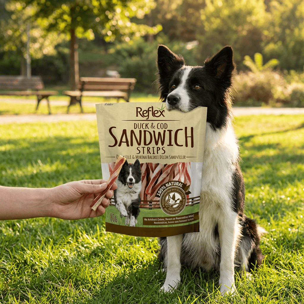 Reflex Kurutulmuş Ördek Etli & Morina Balıklı Dilim Sandviçler kullanım görseli