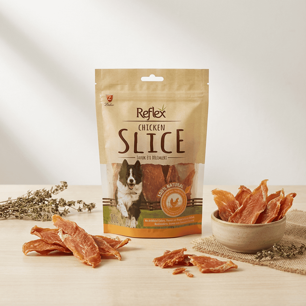 Reflex Kurutulmuş Tavuk Eti Dilimleri kullanım görseli