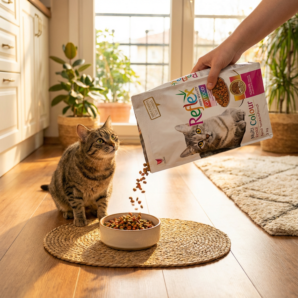 Reflex Multi Colour Renkli Tavuklu&Pirinçli Yetişkin Kedi Maması 2 Kg kullanım görseli