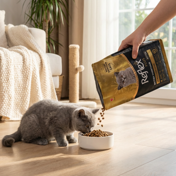 Reflex Plus British Shorthair Yavru Kedi Maması 1,5 Kg kullanım görseli