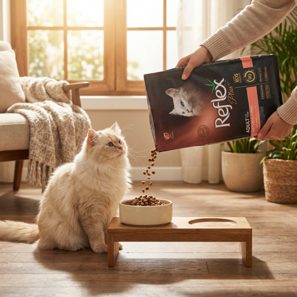 Reflex Plus Hairball Somonlu Yetişkin Kedi Maması 15 Kg kullanım görseli