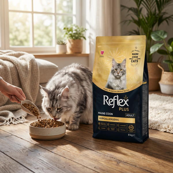 Reflex Plus Maine Coon Yetişkin Kedi Maması 8 Kg kullanım görseli