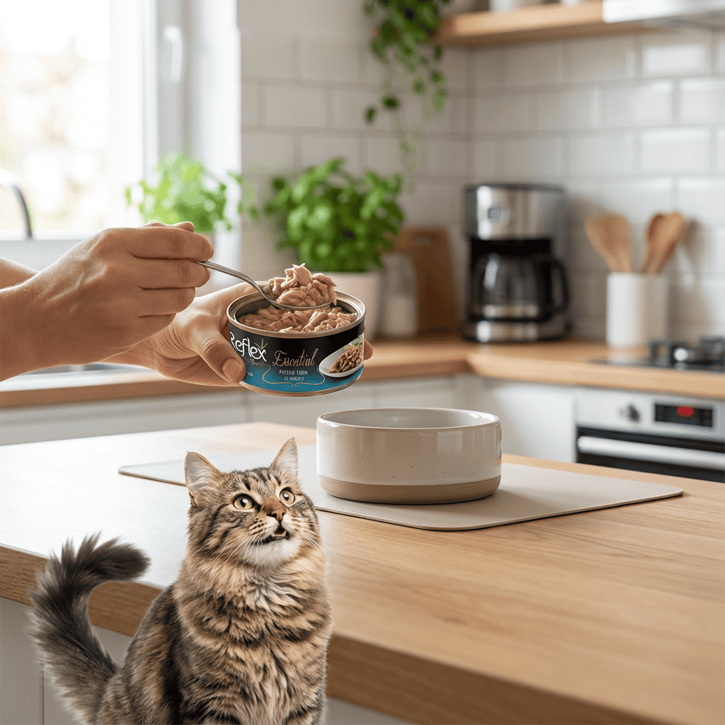 Reflex Plus Pasifik Ton Balıklı Yetişkin Kedi Konservesi kullanım görseli