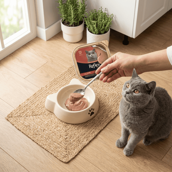 Reflex Plus Pate Kuzu Etli Yetişkin Kedi Maması 85 g kullanım görseli