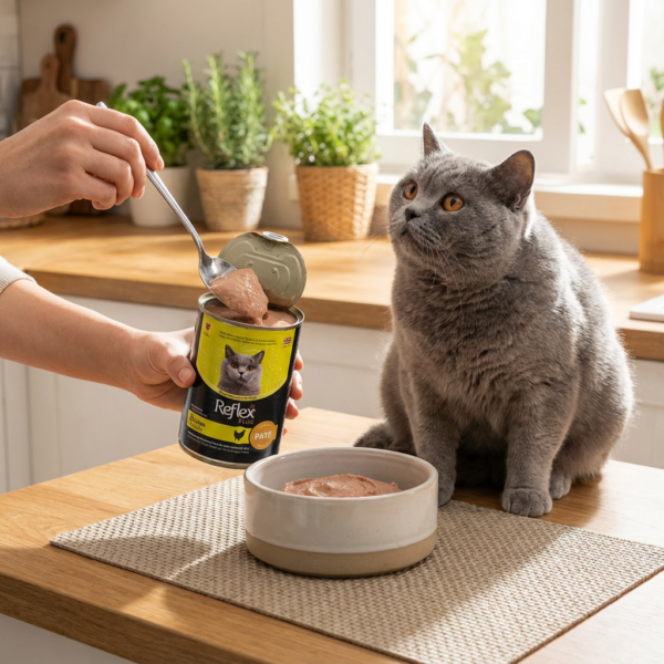 Reflex Plus Pate Tavuklu Kısırlaştırılmış Kedi Maması 395 Gr kullanım görseli