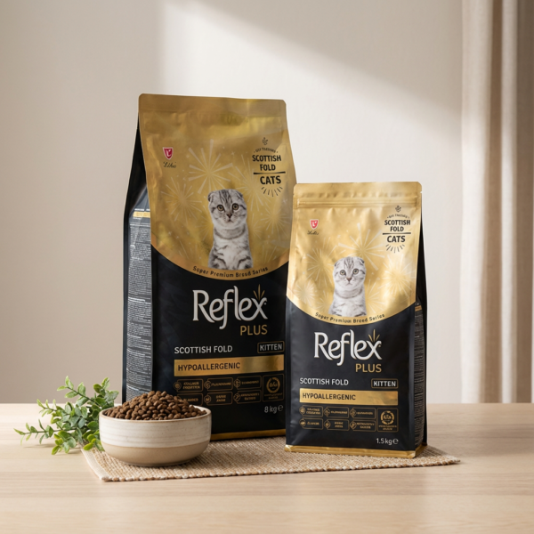 Reflex Plus Scottish Fold Yavru Kedi Maması 8 Kg kullanım görseli