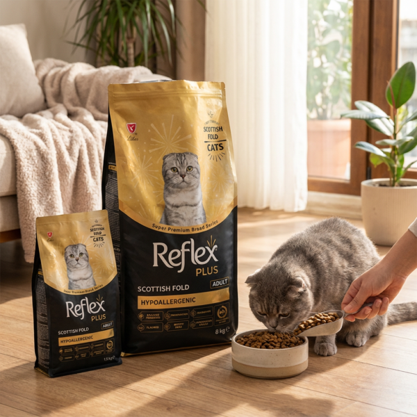 Reflex Plus Scottish Fold Yetişkin Maması 8 Kg kullanım görseli