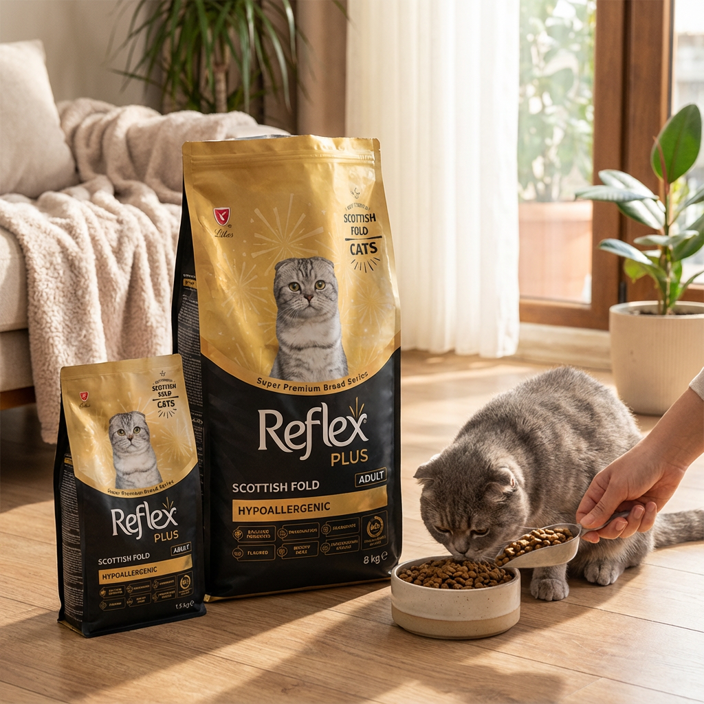 Reflex Plus Scottish Fold Yetişkin Maması 8 Kg kullanım görseli