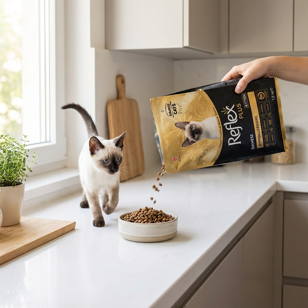 Reflex Plus Siamese Yavru Kedi Maması 1,5 Kg kullanım görseli