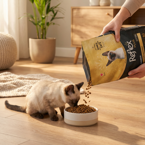 Reflex Plus Siamese Yavru Kedi Maması 8 Kg kullanım görseli